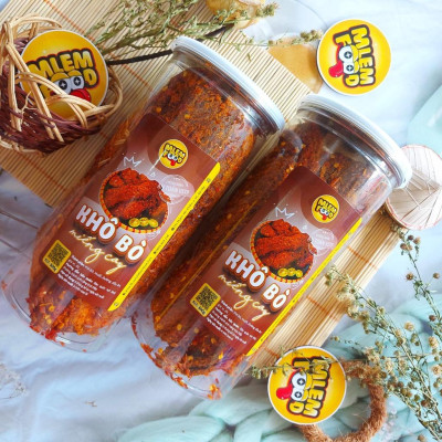 Khô bò miếng thượng hạng NGON 300g nhà MLEM FOOD