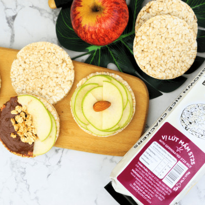 Bánh gạo lứt mầm ST25 GUfoods - Giàu chất xơ và GABA tự nhiên, Không chiên dầu, Không đường, Lành mạnh, Phù hợp Eat clean, Ăn vặt healthy, Thực dưỡng, Tập Gym, Thuần chay