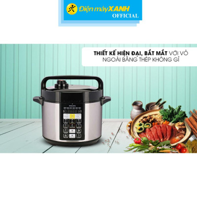 Nồi áp suất điện Philips HD2136/66 5 lít - Hàng Chính Hãng