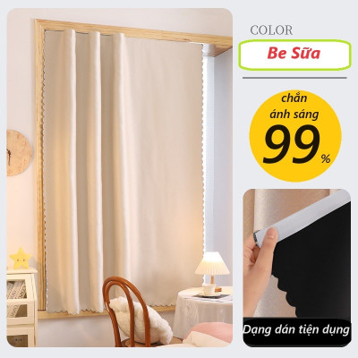 Rèm cửa sổ dán tường,rèm cửa sổ chống nắng, rèm phòng ngủ không cần khoan đục, tặng kèm miếng dán và dây buộc rèm