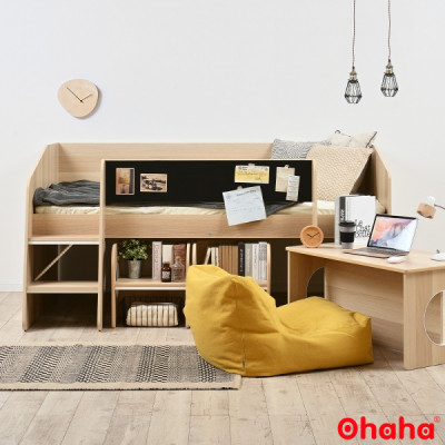 [Kèm Video Thực Tế - Miễn phí vận chuyển & Lắp đặt] Giường tầng trẻ em thông minh cao cấp xếp gọn kèm bàn ghế Ohaha  -  GTXG001