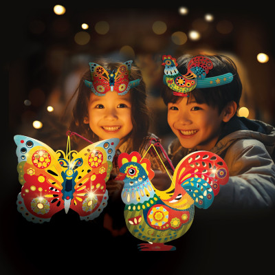 Lồng đèn trung thu Happy KiBu - Lồng đèn sáng tạo, Ánh sáng đêm trăng hình Gà