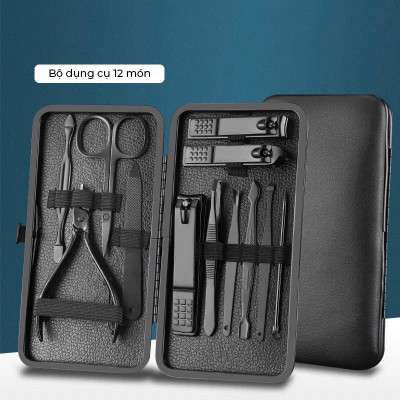 Bộ cắt móng tay cao cấp, bộ dụng cụ làm móng không gỉ tiện lợi, 4 màu lựa chọn.