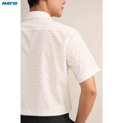 Sơ mi nam cộc tay May10 form RegularFit mã 010124195ONGB AH387