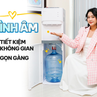 Cây nước nóng lạnh bình âm Fujihome , máy nước uống nóng lạnh bình hút tự ngắt tiết kiệm điện- Hàng chính hãng