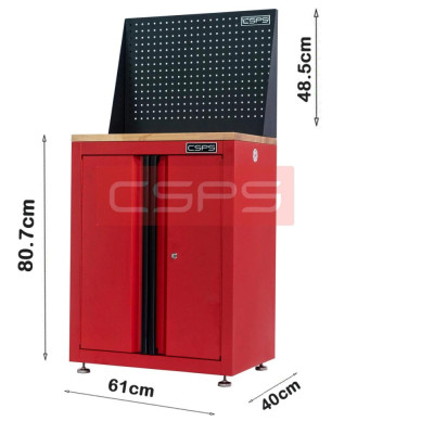 Tủ dụng cụ CSPS 61cm - 00 hộc kéo màu đỏ kèm vách lưới