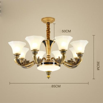 Đèn trần SET loại 8 tay phong cách Châu Âu tăng thêm sự sang trọng cho không gian