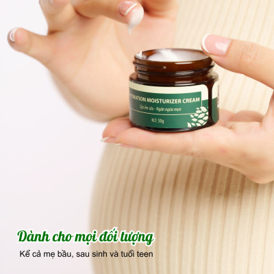 Bộ trắng da, sạch mụn cơ bản Wonmom ( 1 Kem cấp ẩm + 1 Serum mụn )