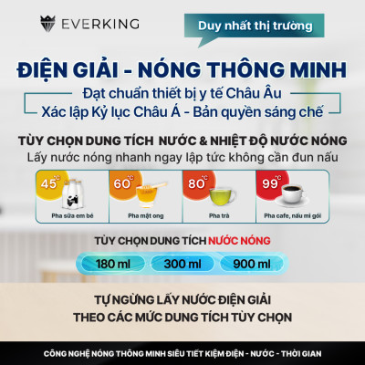 Máy Lọc Nước Điện Giải iON Kiềm EVERKING EKDeluxePlus-117  - Hàng Chính Hãng