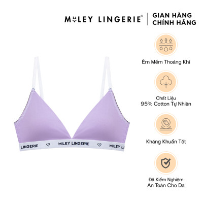 Áo Ngực Cổ Chữ V Lưng Logo Amethyst Purple Miley Lingerie