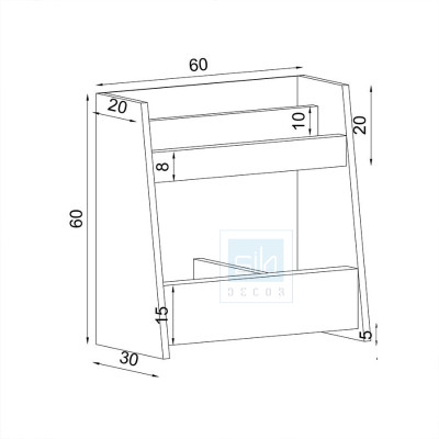 Kệ Gỗ Cho Bé Montessori Nhiều Ngăn, Để Sách Vở Và Đồ Chơi Màu Trắng SIB Decor TCB07