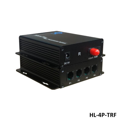 Bộ chuyển đổi quang thoại 4 Kênh J11  ( gồm 2 chiếc,2 adapter) Ho-link HL-4P-TRF - Hàng Chính hãng