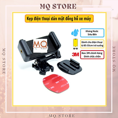 Kẹp điện thoại dán lên mặt đồng hồ xe máy, có đế cài dễ tháo lắp ,kèm miếng dán 3M siêu dính ( hàng chính hãng)