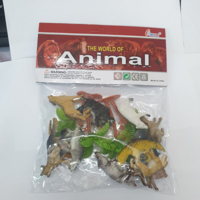 Bộ 12 đồ chơi sở thú kèm cây trang trí New4all Animal World cho bé 2-4 tuổi