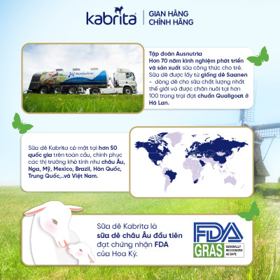 Sữa dê Kabrita số 2 cho trẻ từ 12- 24 tháng - Lon 800g