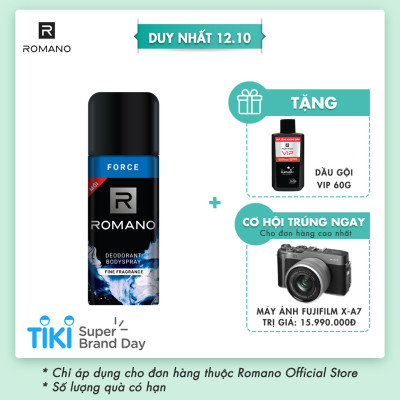 Xịt Khử Mùi Toàn Thân Cho Nam Romano Force (150ml)