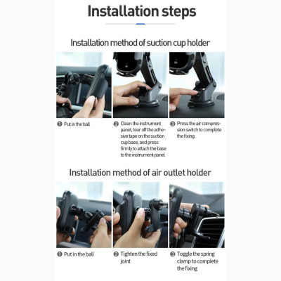 Bộ đế giữ điện thoại dùng trên xe hơi Baseus Light Electric Holder Wireless Charger 15W (tích hợp sạc nhanh không dây 15W và cảm biến tự động nhận diện thiết bị) LV637-BK [Hàng Chính Hãng]