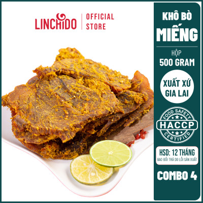 COMBO 4 HỘP - Bò khô miếng - Tùng Phương Du Ký - Loại 500 Gram