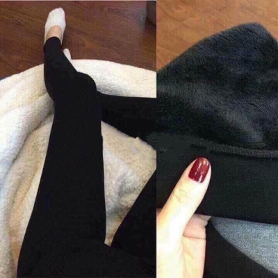 Quần vớ tất nữ freesize màu đen bên trong lót lông nỉ dày ấm giữ nhiệt tốt mùa thu đông - Quần legging dáng dài dẫm gót dễ dàng phối đồ cho người mặc vỏ tím xuất nhật - HÀNG LOẠI 1