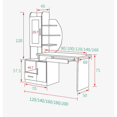 Bàn làm việc, bàn học khung sắt mặt gỗ VBLV10 - Nội thất lắp ráp Viendong Adv