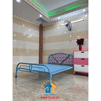 Giường sắt 1m6 x 2m bảo hành 1 năm - MÀU XANH