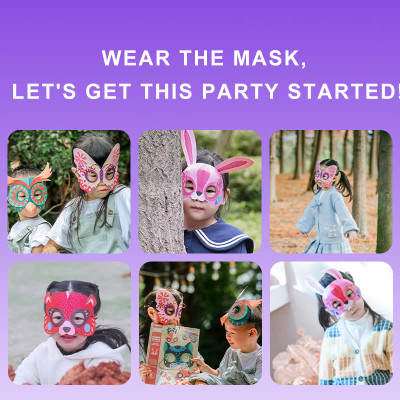 Đồ Chơi Gấp Giấy Thủ Công Mideer Paper Masks – Mặt Nạ Động Vật