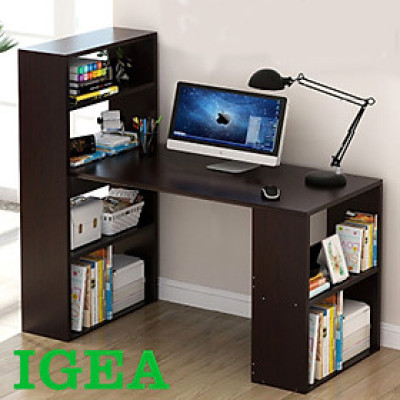 BÀN MÁY TÍNH bàn làm việc kèm kệ sách blv07