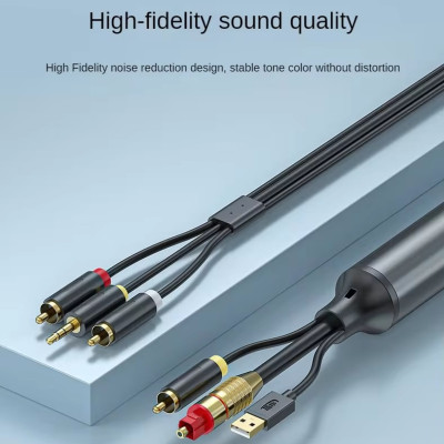 SOAIY Cáp Chuyển Âm Thanh Quang SPDIF, Đồng Trục Coxial Ra AV, AUX 3.5mm, Digital To Analog JH-Z239E Dài 1.5m - Hàng Nhập Khẩu