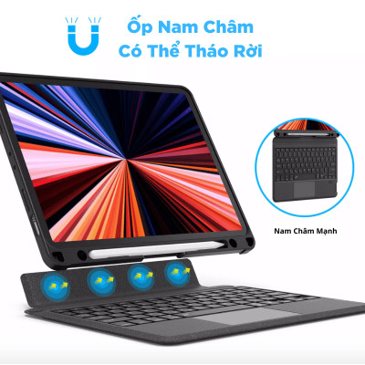 Bao ốp bàn phím thông minh WIWU WALTZ MAGIC dành cho iPad Pro 11 inch 2020/2021 - Hàng Chính Hãng