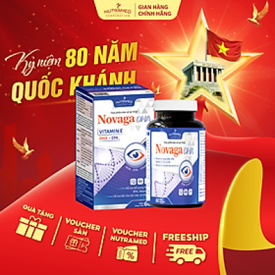 Viên uống Novaga DHA hỗ trợ sáng mắt, bổ não, đẹp da (60 viên) - Nutramed