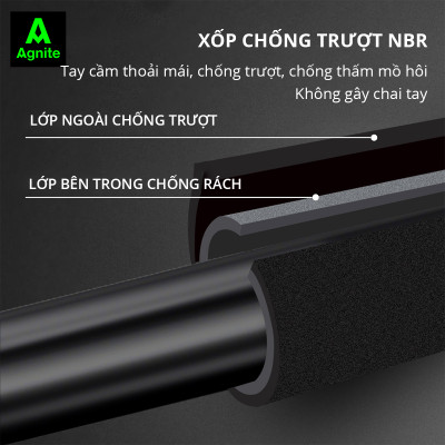 Xà Đơn Treo Tường Gắn Cửa Đa Năng Chịu Lực Độ Dài Tùy Chỉnh Giúp Bạn Tập Gym, Tập Cơ Bụng, Cơ Vai, Cơ Xô 60-140Cm Cao Cấp Agnite - Hàng Chính Hãng - Tập Luyện Tại Nhà Tay Cầm Bọc Đệm Chống Trượt