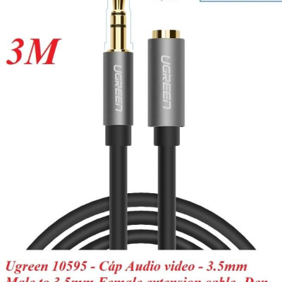 Ugreen UG10595AV118TK 3M màu Đen Cáp âm thanh 3.5mm nối dài - HÀNG CHÍNH HÃNG