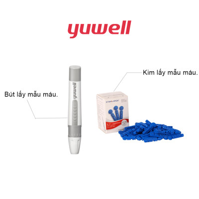 Máy đo đường huyết điện tử YUWELL Accusure 710 tặng kèm theo 10 kim lấy máu +10 que thử đường huyết - bảo hành trọn đời