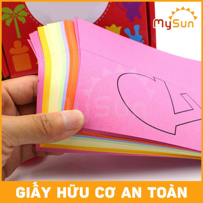 Đồ chơi cắt giấy cho bé bộ đồ chơi cắt giấy dán tự làm thủ công cho bé tô màu