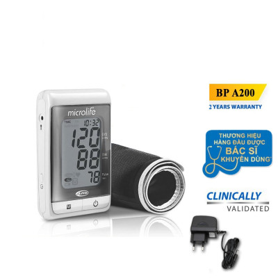 Máy Đo Huyết Áp Bắp Tay Microlife BP A200 Công Nghệ Afib-Kết Nối Với Máy Tính, Cho Kết Quả Nhanh Chóng, Cảnh Báo Đột Quỵ