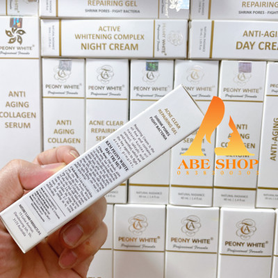 Kem Mụn PEONY WHITE 20ml - Hết Mụn - Đẩy Lùi Các Yếu Tố Gây MỤN - Giảm Thâm Sau MỤN