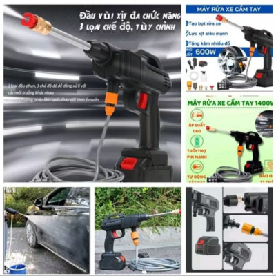MÁY RỬA XE PIN ÁP LỰC MẠNH HÀNG CHUẨN