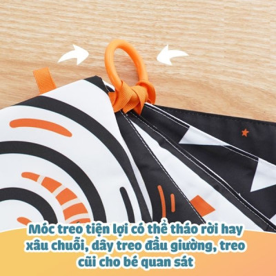 Bộ Đồ Chơi Thẻ Vải Lalala Baby 5 Chất Liệu Kích Thích Thị Giác Cho Trẻ Sơ Sinh