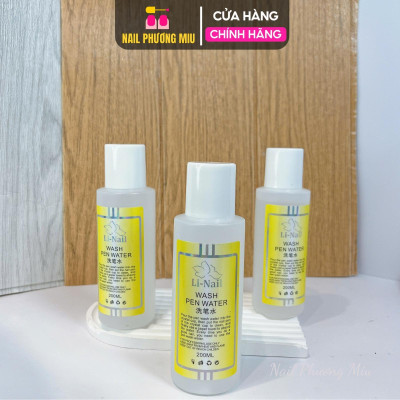 Nước Rửa Cọ Nail Linail 200ml, Làm Sạch Tăng Độ Bền Cọ, Chuyên Dụng Cho Thợ Làm Nail, Giữ Lông Cọ Mềm Mại, Chất Lượng Phá Gel Cleansing
