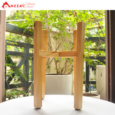 Đôn gỗ vuông để cây cảnh trang trí trong nhà nhiều kích thước, giá gỗ đỡ chậu cây Anzzar DG-05