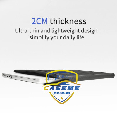 Bao da có giá đỡ cho laptop & MacBook 13"/14.2"/16.2" – Chống sốc, chống thấm, lót lông mềm – Hàng Chính Hãng