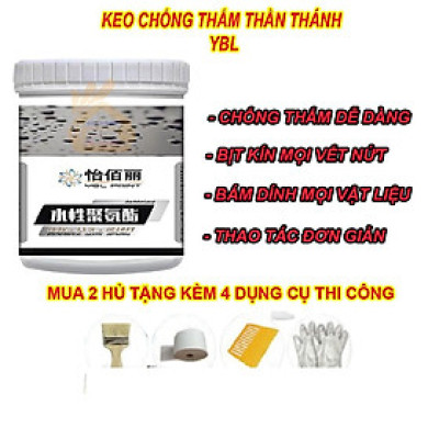 Keo chống thấm vết nứt mái nhà, sàn nhà vệ sinh, máng xối, mái tôn- dung tích 1000ml