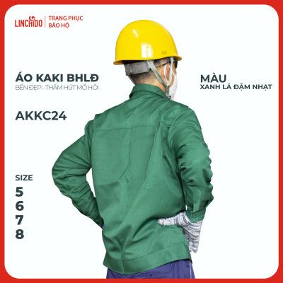 Áo kaki Bảo Hộ Lao Động Chất Liệu Thấm Hút Mồ Hôi Thoáng Mát Bền Đẹp - Mã AKKC24