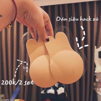 Sét 2 miếng dán nâng ngực chống chảy ngưc tai thỏ !