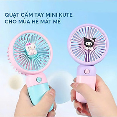 Mùa Hè Quạt Nhỏ Cầm Tay Di Động Quạt Mini Sạc Tích Điện Với Quạt Làm Mát Gió - Giao Màu Ngẫu Nhiên
