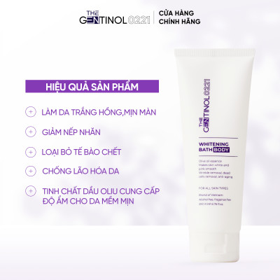 Kem ủ trắng da, tẩy tế bào chết  body The Gentinol 0221 200ml