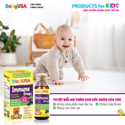 MediUSA Immune Drops - Thực Phẩm Chức Năng - Tăng cường sức đề kháng cho trẻ - Hàng chính hãng