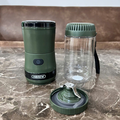 Máy xay hạt cà phê, sinh tố và đá viên dùng pin cầm tay 3 trong 1 thương hiệu Mỹ HiBREW G2 - Hàng Chính Hãng