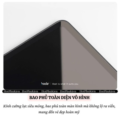 Kính Cường Lực HODA Glass Screen Cho iPad Pro / Air 6 (11 inch & 13 inch – M4, M2, 2024) – Độ Cứng 9H, Full HD, Vát 2.5D - Hàng nhập khẩu