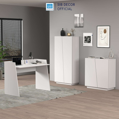 Bàn Làm Việc Kerel Dài 100cm, Rộng 50cm Hiện Đại Màu Trắng Thương Hiệu SIB Decor BLV132